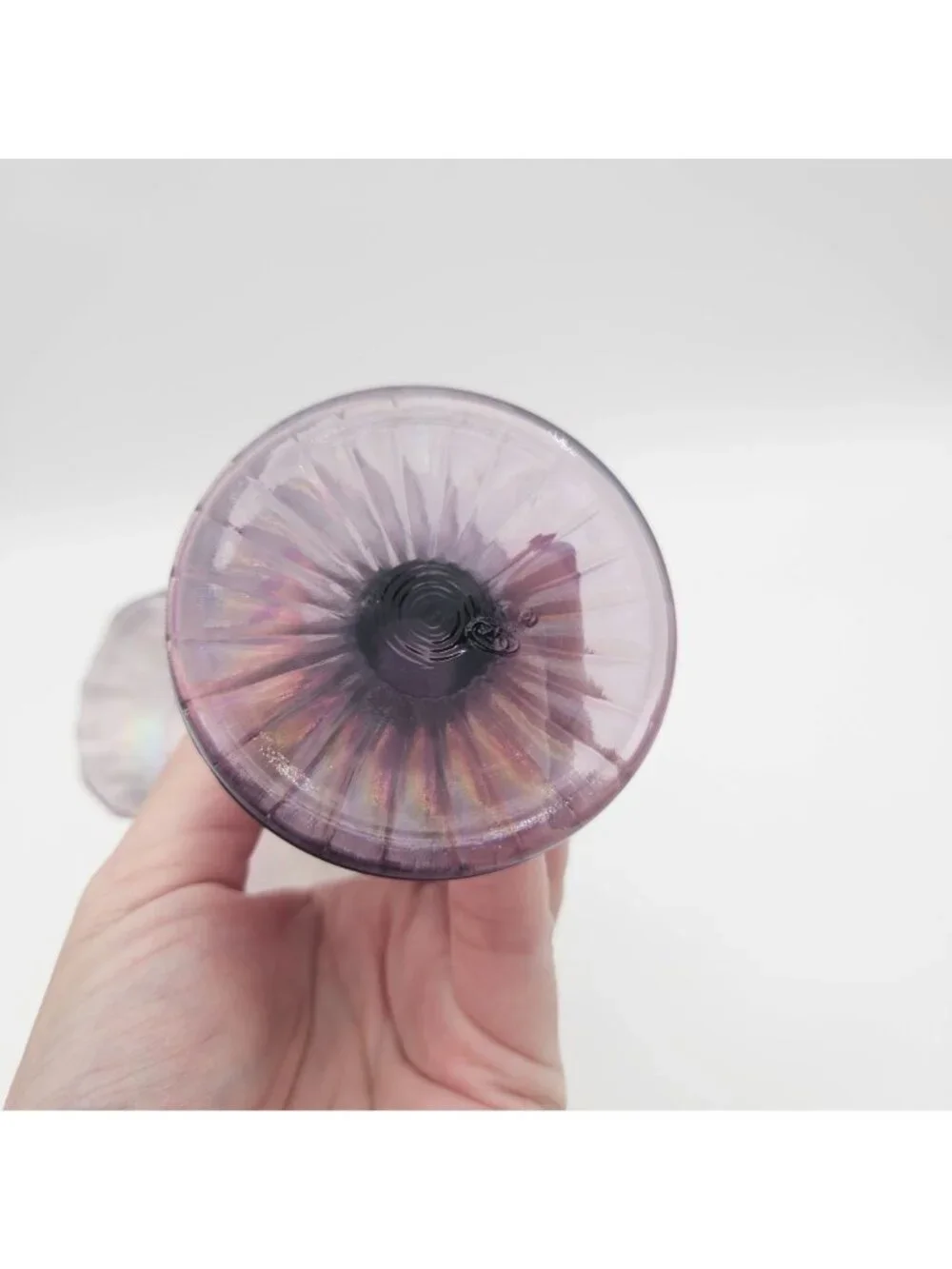 Fenton Lavender Purple Iridescent Crackle Jack in the Pulpit Vase